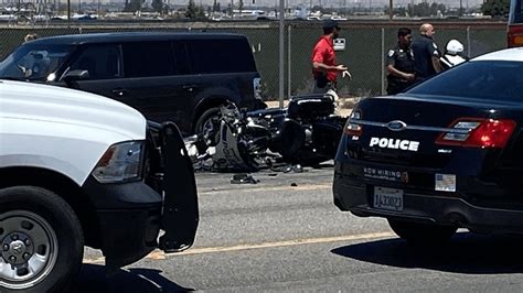 Police Officer Hospitalized after Motorcycle Crash on Brimhall Road [Bakersfield, CA]