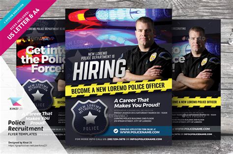Police Recruitment Flyer Templates, Print Templates GraphicRiver