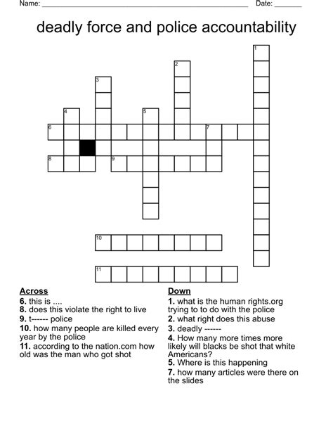 Police accountability tool crossword clue. Police ___. Crossword Clue Here is the solution for the Police ___. clue featured on January 1, 1956. We have found 40 possible answers for this clue in our database. Among them, one solution stands out with a 95% match which has a length of 5 letters. You can unveil this answer gradually, one letter at a time, or reveal it all at once. 