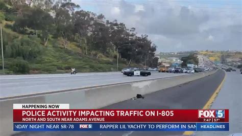 Police activity impacts traffic on I-805