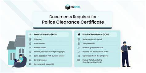 Police clearance certificate documents required.  Gather Required Docum...