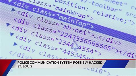 Police communication system possibly hacked
