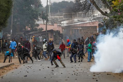 Police in Kenya open fire on activists protesting new taxes. At least 12 people are wounded