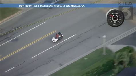 Police in pursuit of motorcyclist suspected of being armed and dangerous in L.A.