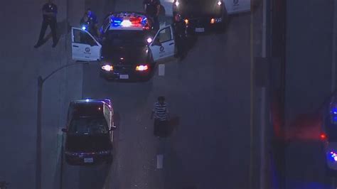 Police in pursuit of suspected DUI driver in Los Angeles