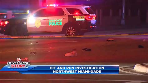 Police investigate area in NW Miami-Dade after hit-and-run leaves 1 critical