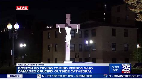 Police investigating after crucifix vandalized at Cathedral of the Holy Cross in Boston