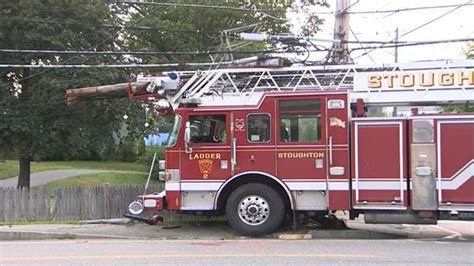 Police investigating crash involving fire truck in Stoughton that sent 2 to hospital