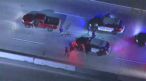 Police pursue carjacking suspect in Southern California