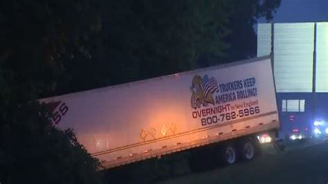 Police respond to tractor-trailer crash on Route 495 in Chelmsford