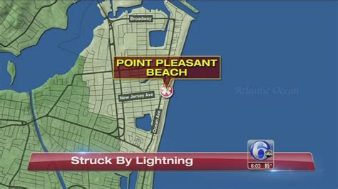 Police say that a woman was struck by lightning at the beach