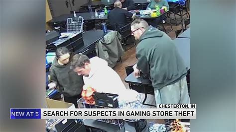 Police search for group spotted stealing $5K worth of trading cards from Chesterton game shop
