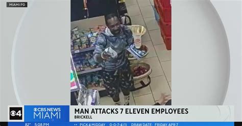 Police searching for man caught on video hitting 2 employees at 7-Eleven in Brickell