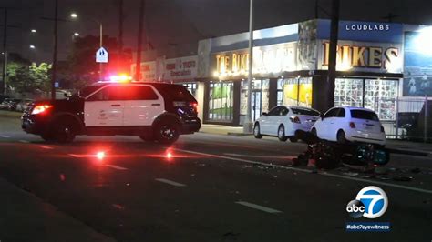 Police seek hit-and-run driver who injured motorcyclist in South Los Angeles