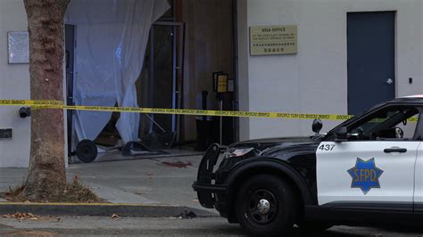 Police shooting at Chinese Consulate in SF after driver crashes car into building