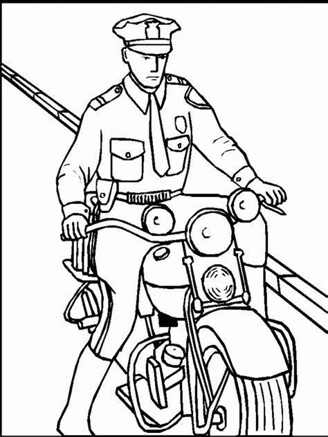 Policeman Coloring Sheets