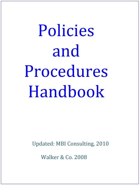 Policies And Procedures Manual Templates 7+ Word & PDF Proposal