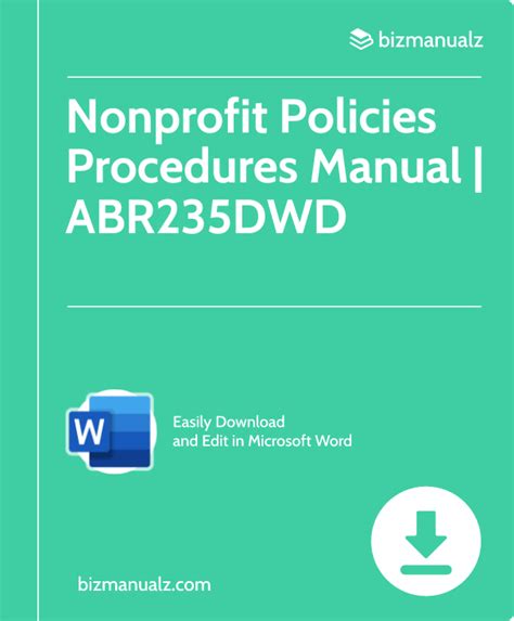 Policies and procedures manual for non profit organization. - Libro di testo di dr vodders volume linfodrenaggio manuale 2.