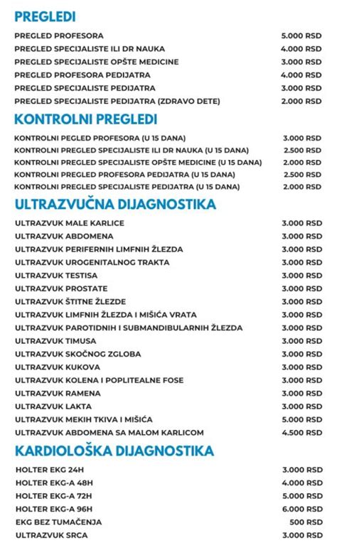 Poliklinika vinca cenovnik. .  ...