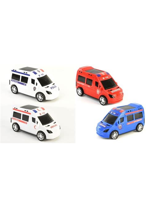 Polis Jandarma Ambulans İtfaiye Aracı 4'lü Set Çek Bırak. 
