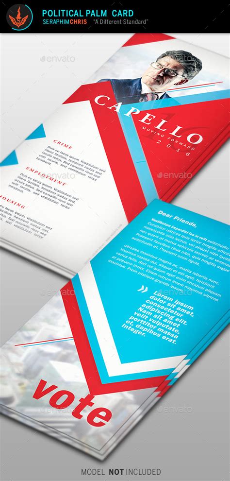 Political Palm Card Graphics Designs Templates