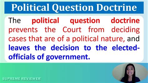 Political Questions Doctrine Definition