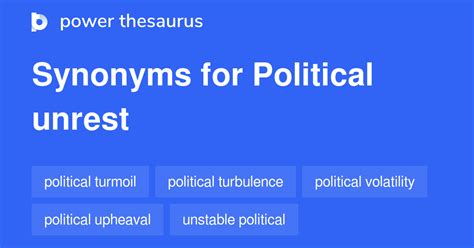 Political Unrest Definition Synony