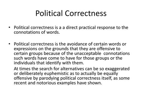 Political correctness examples