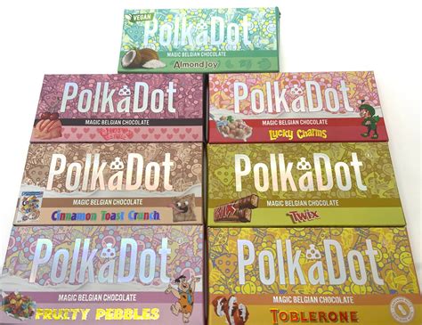 Polkadot bars.. Shop from the official Polkadot store, a world of unparalleled taste and quality. Handcrafted with care and precision, each bar is a symphony of rich flavors and indulgent textures. Elevate your snacking experience with our signature blend of premium ingredients. Try PolkaDot Chocolate Bars today and treat yourself to luxury in every bite. 