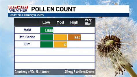 Euless, TX Weather. 23. Today. Hourly. 10 Day. Radar Tornado. 15 Day Allergy Forecast ... Pollen Breakdown covers specific pollens like ragweed, while Today’s Pollen Count tracks ALL pollen. The ...