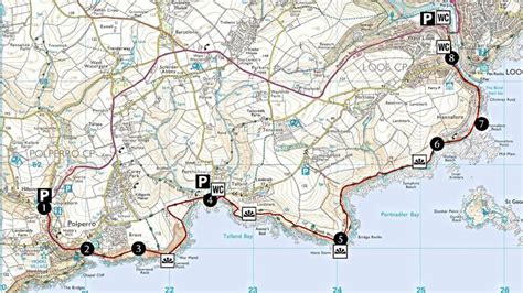 Polperro map on into Cornwall Guide