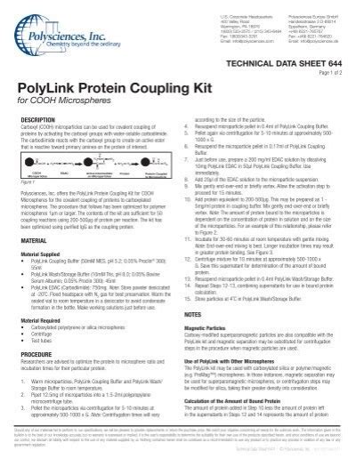 PolyLink Protein Coupling Kit