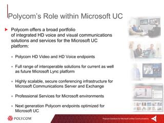 Polycom Solutions For Microsoft Uc Environments