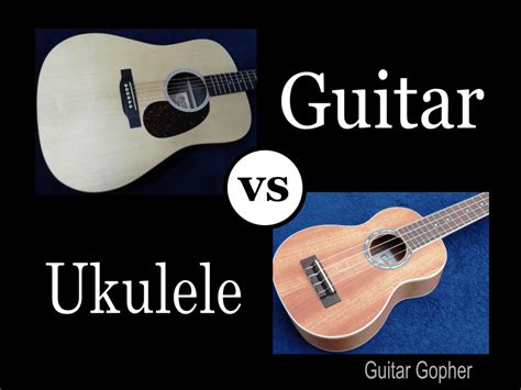 This is because the guitar has six strings, while the ukulele has four. With more strings, the guitar’s tension is naturally going to be greater. This difference in tension also affects how each instrument sounds. The higher tension on a guitar gives its sound more projection and a louder volume. Ukuleles have less tension, which results in a .... 