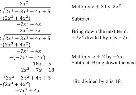 Polynomial long division. Things To Know About Polynomial long division. 