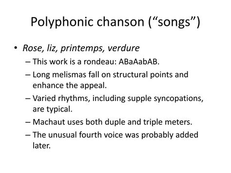 Polyphonic chanson
