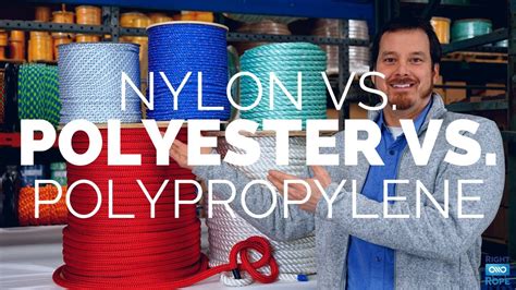 Polypropylene webbing vs nylon.  Nylon vs Polyester vs Polyethylene vs Polypropylene Rope.  No...
