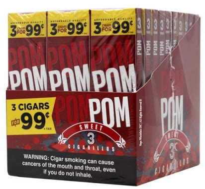 Pom Pom Sweet Cigarillos 3 for 99 Pack - Cheap Little Cigars