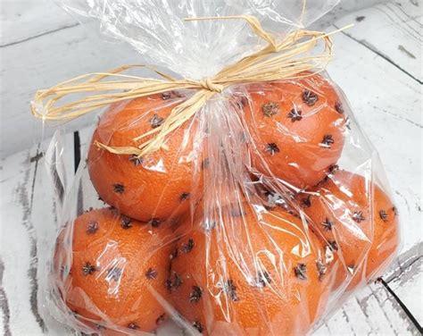 Pomanders Bag of Pomander Oranges Faux Orange and Cloves