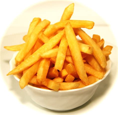 Pomme frites. In a fine dining restaurant, the choice between fries and chips may depend on the type of cuisine being served. For example, a restaurant serving upscale American cuisine may offer truffle fries as a side option, while a French restaurant may offer pommes frites. 