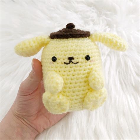 Pompompurin Crochet Amigurumi Plushie Sanrio Dog Kawaii Etsy