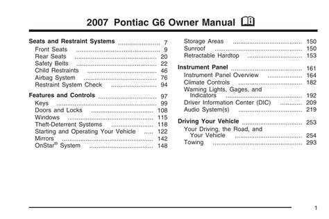 Pontiac g6 2007 owners manual download. - Epson stylus pro field repair guide.