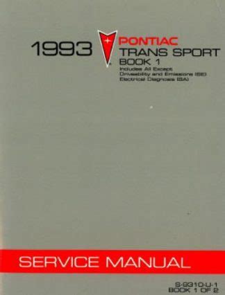 Pontiac trans sport service manual 1993. - The oxford handbook of the welfare state oxford handbooks.