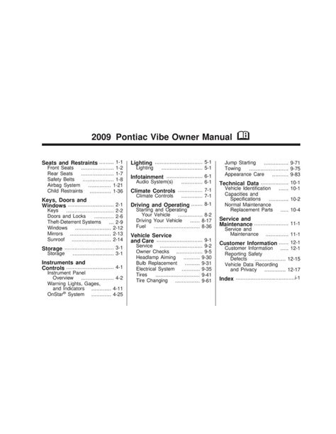 Pontiac vibe 2009 owners manual download. - John deere manual del propietario x300.