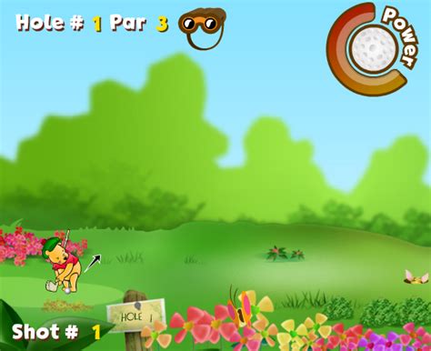 Pooh Golf Game - Play online at Y8.com