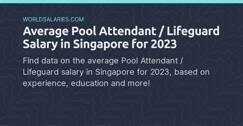 Pool Attendant / Lifeguard Average Salary in Finland 2024