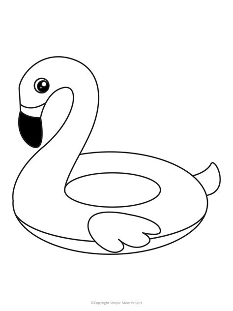 Pool Float Coloring Page