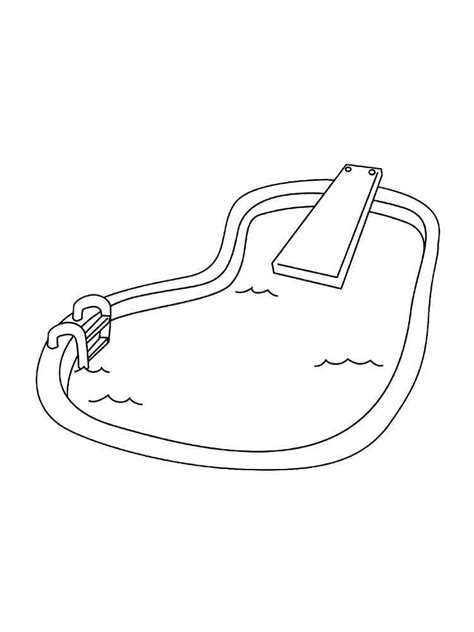 Pool Image Coloring Page