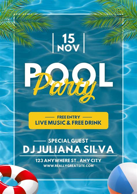 Pool Party Posters (portrait) templates - Canva