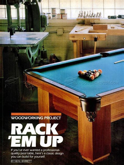 Pool Table Plans • WoodArchivist